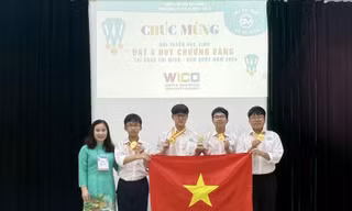 Học sinh nghiên cứu chế phẩm xử lí thuốc bảo vệ thực vật tồn dư đoạt Huy chương Vàng Wico