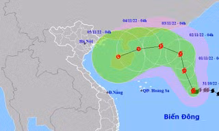 Bão số 7 liên tục đổi hướng, di chuyển rất chậm, diễn biến phức tạp