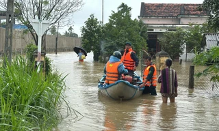 Mưa lớn kéo dài ở miền Trung, lũ trên sông Vệ trên báo động 3