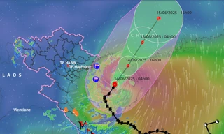 Bão đổi hướng trên vịnh Bắc Bộ, bắt đầu suy yếu