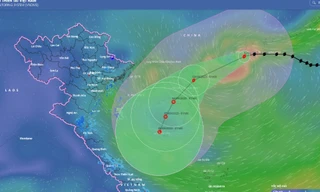 Bão Sao La có thể gây gió mạnh ở vịnh Bắc Bộ