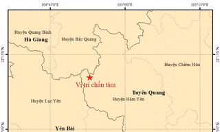 Động đất ở Tuyên Quang, nhiều tỉnh cảm nhận được rung chấn
