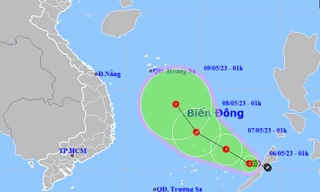 Thông tin mới về áp thấp nhiệt đới trên Biển Đông