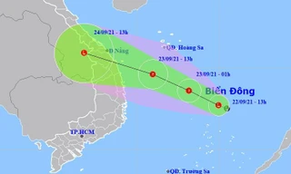 Dự báo đường đi của vùng áp thấp có khả năng mạnh lên thành áp thấp nhiệt đới. 
