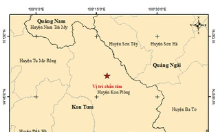 Sáng nay, 3 trận động đất liên tiếp ở Kon Tum