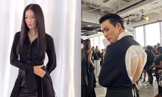 "Vườn hoa SM" đổ bộ show diễn của nhà thiết kế gốc Việt: Jeno (NCT) "đốt mắt" người xem!