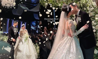 Chú rể Lee Seung Gi bật khóc, đắm đuối nhìn cô dâu Lee Da In trong đám cưới