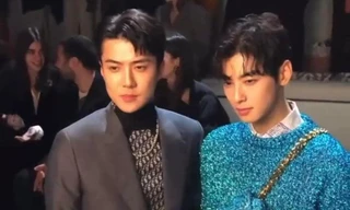 Oh Sehun và Cha Eunwoo mỗi người một vẻ, "gấp đôi visual" tại show diễn thời trang của Dior