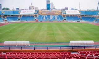 Sân Hàng Đẫy nơi diễn ra trận đấu. Ảnh: Duy Phạm.