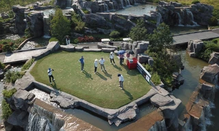 Điểm phát bóng hố số 19 tại sân Kings Course. Ảnh: Mạnh Thắng