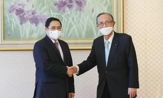 Thủ tướng Phạm Minh Chính và Chủ tịch Hạ viện Nhật Bản (ảnh Nhật Bắc)