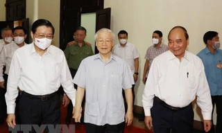 Tổng Bí thư Nguyễn Phú Trọng và Chủ tịch nước Nguyễn Xuân Phúc (ảnh TTXVN)