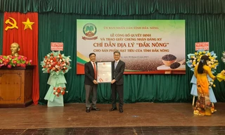 Toàn cảnh buổi lễ công bố chỉ dẫn địa lý về hạt tiêu ở Đắk Nông