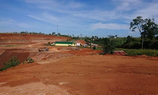 Phần đất ông Nguyễn Ngọc Bắc san gạt để phân lô bán nền