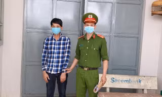Đối tượng Nam tại cơ quan công an