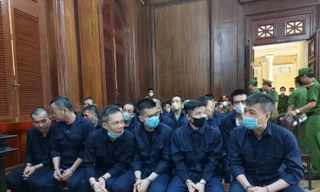 Các bị cáo tại phiên tòa