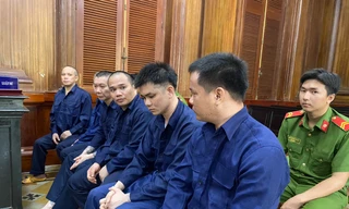 Các bị cáo tại phiên tòa.