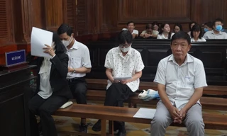 Các bị cáo tại phiên tòa