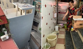 Tận thấy khu dân cư Hà Nội ‘ngập’ nước thải bởi công trình sai phạm