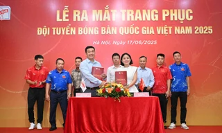 Đội tuyển bóng bàn Việt Nam ra mắt 'chiến bào' mới, tự tin hướng đến SEA Games 33