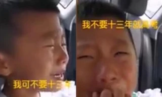 “Thánh lo xa” của năm: Cậu bé khóc nức nở khi biết 13 năm sau mình phải thi đại học