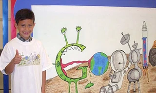 Cậu bé 7 tuổi đoạt giải thiết kế logo