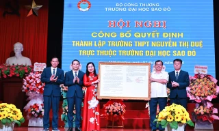 Thành lập Trường THPT Nguyễn Thị Duệ trực thuộc Trường Đại học Sao Đỏ