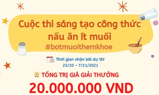 Cuộc thi online sáng tạo công thức nấu ăn giảm muối 'Bớt muối, thêm khỏe'