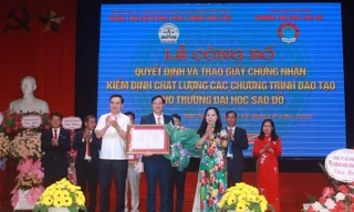 Trường Đại học Sao Đỏ được trao giấy chứng nhận kiểm định chất lượng 03 chương trình đào tạo 