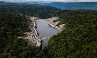 Hình ảnh đập thủy điện Coca Codo Sinclair từ trên cao. (Ảnh: NYT)
