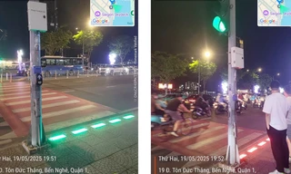 Lắp thêm đèn dưới vỉa hè cho người đi bộ qua đường ở trung tâm TPHCM