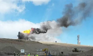 Hiện trường một vụ nổ giếng dầu khác