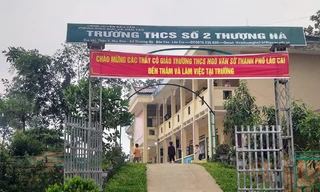 Trường THCS Thượng Hà (huyện Bảo Yên) nơi xảy ra vụ việc.