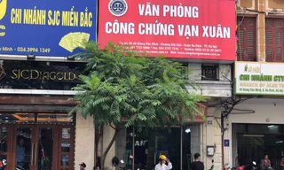 Văn phòng Công chứng Vạn Xuân, nơi xảy ra vụ việc.