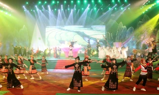 Chương trình nghệ thuật tại lễ công bố thành lập thị xã Sa Pa.
