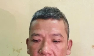 Nghi phạm Nguyễn Hải Long tại cơ quan Công an.