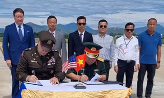 Lễ trao trả hài cốt ngày 29/7. (Ảnh: Mofa)