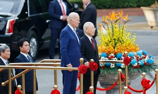 Tổng Bí thư Nguyễn Phú Trọng chủ trì lễ đón Tổng thống Mỹ Joe Biden