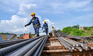 Dự án xây dựng các trường học ở Khu tái định cư Lộc An- Bình Sơn chậm tiến độ gần 1 năm qua Ảnh: M.T 