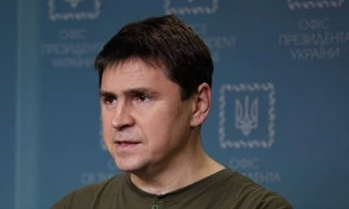 Khu chợ ở Konstantinovka tan hoang sau khi trúng tên lửa ngày 6/9. (Ảnh: AP)