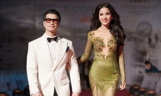 BB Phạm mặc xuyên thấu táo bạo, sánh bước bên chồng