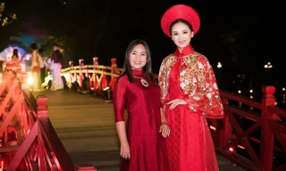 'Người đẹp khả ái' Tố Như làm vedette diễn trên cầu Thê Húc