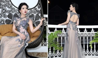 Lệ Quyên lưng trần nuột nà với váy xuyên thấu