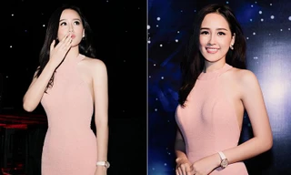 Mai Phương Thúy quyến rũ với váy hồng pastel