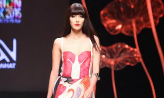 Hoa khôi Lan Khuê lạ lẫm mái ngố làm vedette 