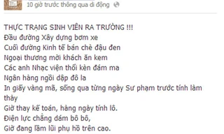 Thơ 'sinh viên ra trường' khiến dân mạng 'sục sôi'