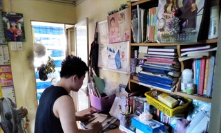 Một căn phòng nhỏ do cơi nới tại đơn nguyên 1 nhà A Ngọc Khánh   Ảnh: P.V