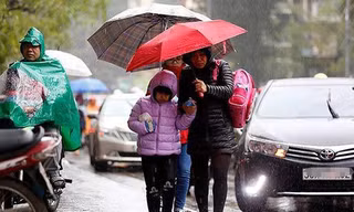 Gió mùa đông bắc gây mưa rét từ chiều nay