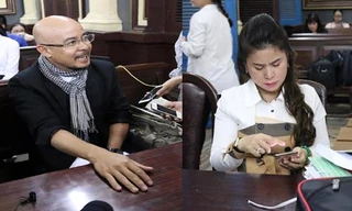 Ông Đặng Lê Nguyên Vũ và bà Lê Hoàng Diệp Thảo tại tòa chiều 1/3Ảnh: Tân Châu