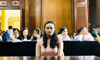 “Hot girl” Ngọc Miu trong lần hầu tòa trước đây Ảnh: Tân Châu 